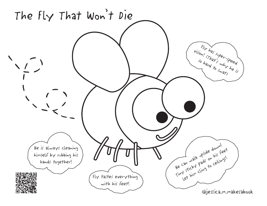The Fly That Won’t Die coloring sheet